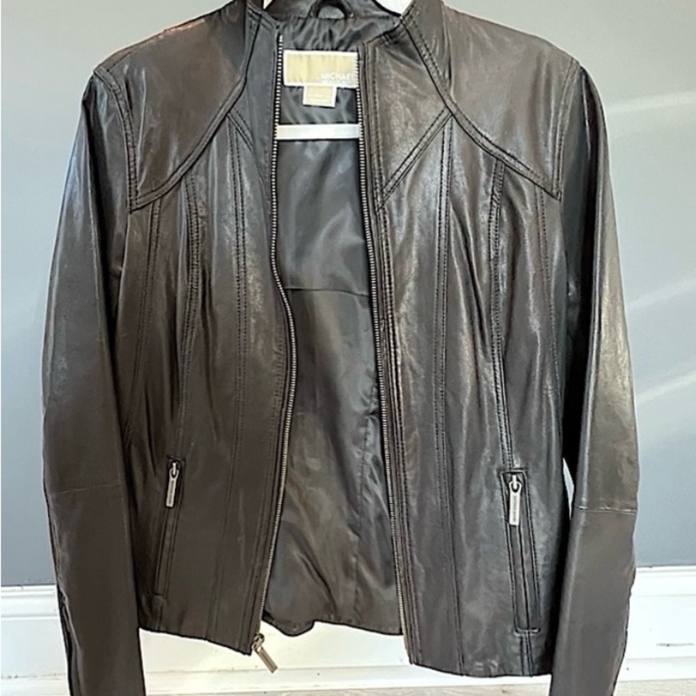 Women’s Michael Kors Leather Jacket Size Medium